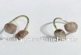 NGR1096 8*10mm faceted flat droplet moonstone rings wholesale