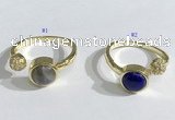 NGR1119 8mm coin  mixed gemstone rings wholesale