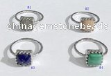 NGR1140 10mm square  mixed gemstone rings wholesale