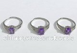 NGR1146 6*8mm faceted oval amethyst gemstone rings wholesale