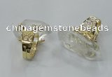 NGR139 18*30mm - 15*40mm faceted nuggets white crystal rings