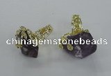 NGR143 18*25mm - 22*30mm faceted nuggets druzy amethyst rings