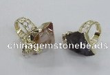 NGR145 18*25mm - 22*30mm faceted nuggets mixed quartz rings