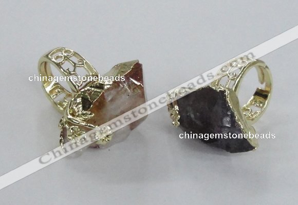 NGR145 18*25mm - 22*30mm faceted nuggets mixed quartz rings