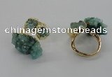 NGR153 8*10mm - 15*20mm nuggets druzy quartz rings wholesale