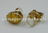 NGR159 22*30mm - 25*30mm freeform druzy agate rings wholesale