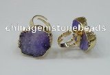 NGR160 22*30mm - 25*30mm freeform druzy agate rings wholesale