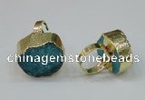 NGR162 22*30mm - 25*30mm freeform druzy agate rings wholesale