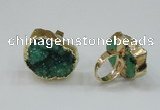 NGR163 22*30mm - 25*30mm freeform druzy agate rings wholesale