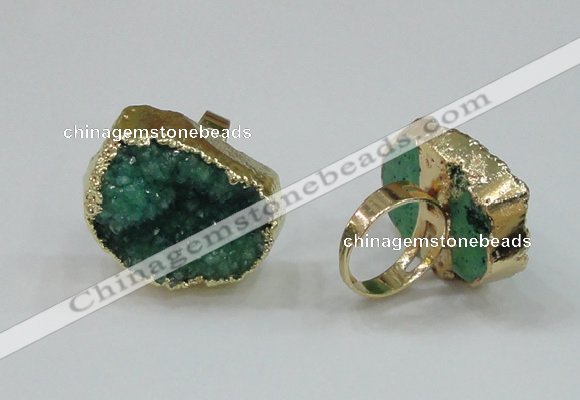 NGR163 22*30mm - 25*30mm freeform druzy agate rings wholesale