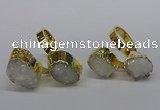 NGR193 10*14mm - 15*20mm oval druzy agate gemstone rings