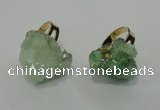 NGR20 18*25mm - 25*30mm nuggets plated druzy quartz rings