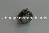 NGR2005 20*25mm flower druzy quartz rings wholesale