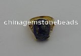 NGR2032 10*15mm faceted oval lapis lazuli gemstone rings