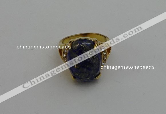 NGR2032 10*15mm faceted oval lapis lazuli gemstone rings