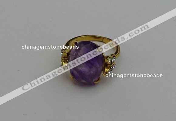 NGR2062 10*15mm faceted oval amethyst gemstone rings wholesale