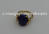 NGR2072 10*15mm faceted oval lapis lazuli gemstone rings