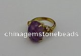 NGR2082 10*15mm faceted oval amethyst gemstone rings wholesale