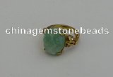 NGR2088 10*15mm faceted oval amazonite gemstone rings