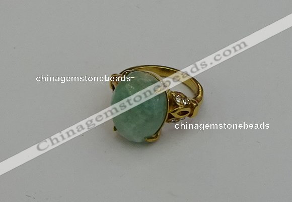NGR2088 10*15mm faceted oval amazonite gemstone rings