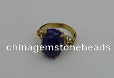 NGR2092 10*15mm faceted oval lapis lazuli gemstone rings