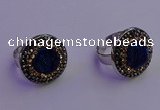 NGR2142 20mm - 22mm coin plated druzy agate gemstone rings