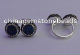 NGR2178 12mm - 14mm coin plated druzy agate rings wholesale