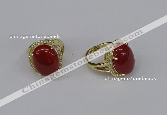 NGR244 13*18mm oval agate gemstone rings wholesale