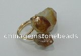 NGR25 13*18mm - 20*25mm faceted nuggets citrine gemstone rings