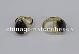 NGR258 13*18mm teardrop agate gemstone rings wholesale