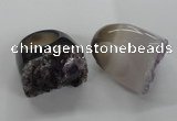 NGR27 25*35mm - 30*40mm freeform druzy amethyst gemstone rings