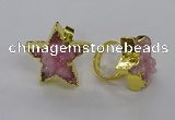 NGR283 25*25mm - 30*30mm star druzy agate gemstone rings