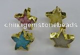 NGR287 25*25mm - 30*30mm star druzy agate gemstone rings