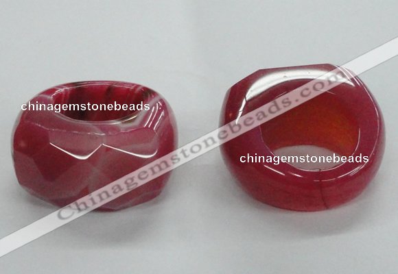 NGR30 16*30*32mm faceted freeform agate gemstone rings