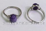 NGR3016 925 sterling silver with 8*10mm oval charoite rings