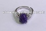 NGR3020 925 sterling silver with 8*10mm oval charoite rings