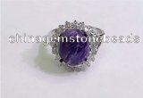 NGR3024 925 sterling silver with 10*12mm oval charoite rings