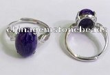 NGR3028 925 sterling silver with 10*14mm oval charoite rings