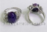 NGR3031 925 sterling silver with 10*14mm oval charoite rings