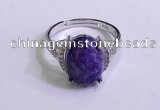 NGR3033 925 sterling silver with 10*14mm oval charoite rings