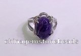 NGR3034 925 sterling silver with 10*14mm oval charoite rings