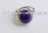 NGR3037 925 sterling silver with 12*14mm oval charoite rings