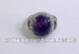 NGR3038 925 sterling silver with 12*14mm oval charoite rings