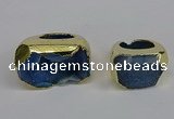 NGR306 25*40mm - 30*35mm freeform druzy agate gemstone rings