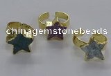 NGR319 15*15mm - 16*16mm star druzy agate gemstone rings