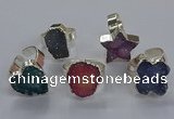 NGR335 10*14mm - 18*20mm freeform druzy agate gemstone rings