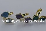 NGR337 13*18mm - 15*20mm freeform druzy agate gemstone rings