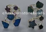 NGR367 8mm - 15*16mm freeform druzy agate rings wholesale