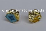 NGR376 15*20mm - 20*25mm freeform druzy agate rings wholesale