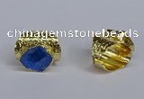 NGR378 15*20mm - 20*25mm freeform druzy agate rings wholesale